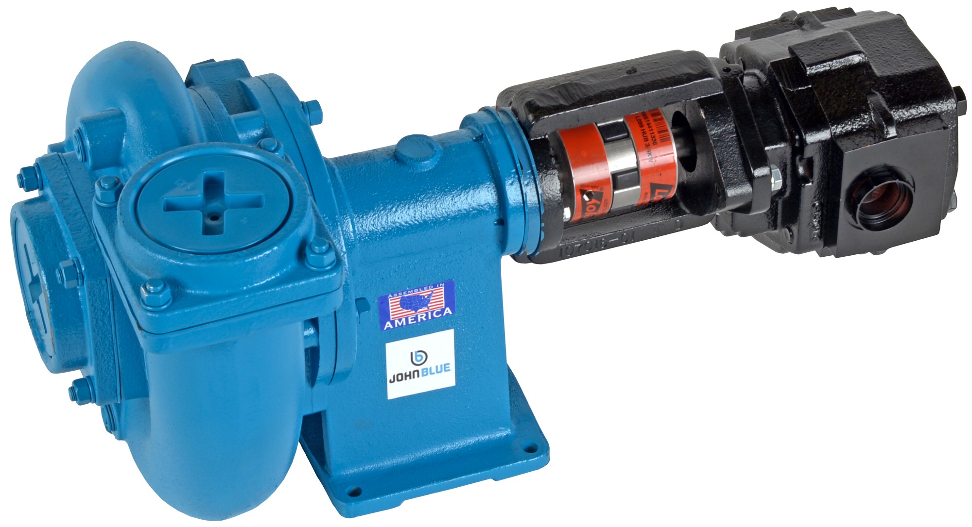 Picture of "Vac-U-Double Seal" Straight Centrifugal Pump, Cast Iron, with Hydraulic Drive, 3", 365 MAX GPM, 310 GPM @ 25 PSI, 22-25 GPM Oil Req'd