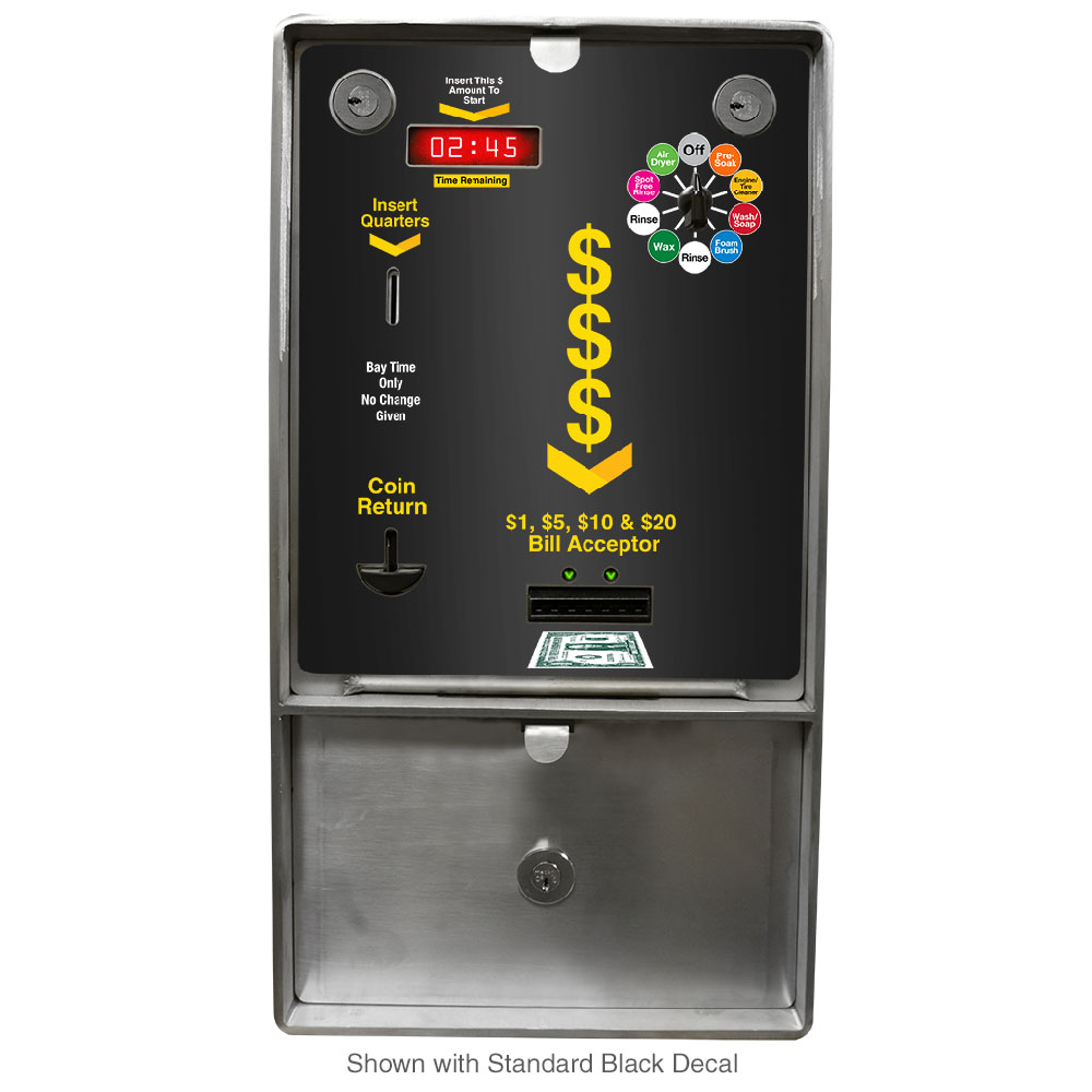 Picture of Car Wash Bay Meter, Mega Meter Version, Coin Drawer Style, Accepts Coins / Tokens / Bills (Mars Bill Acceptor)