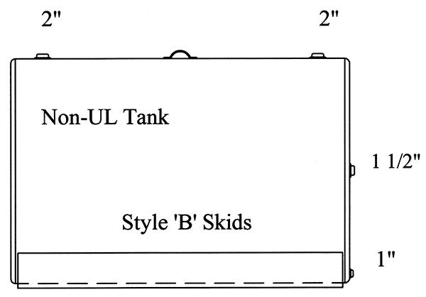 Picture of Bare Fuel Storage Tank with No Components (Non-UL), 2000 Gallon Capacity, 64" x 144", 10 Gauge
