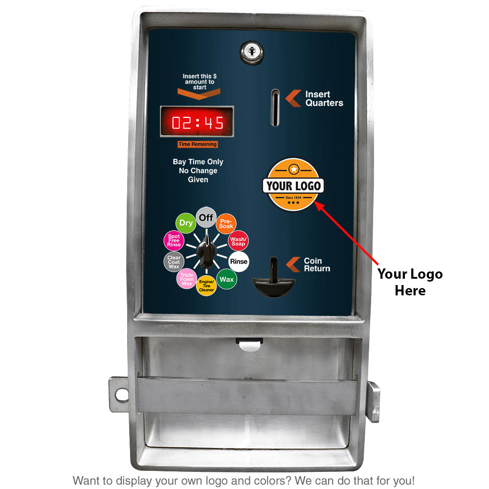 Picture of Car Wash Bay Meter, Accepts Coins / Tokens, Coin Drawer Style, 10 Position rotary switch