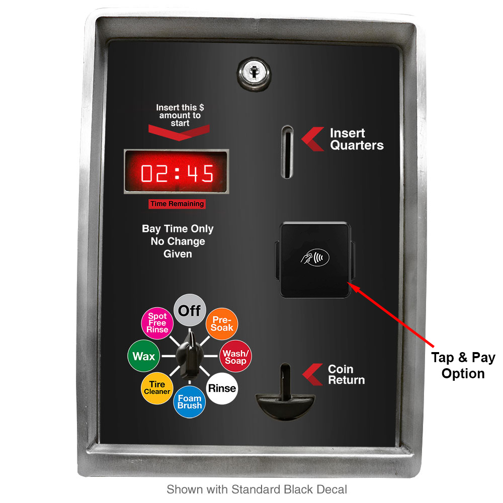 Picture of Car Wash Bay Meter, Accepts Coins / Tokens, Vault / Safe Ready, 8 Position rotary switch