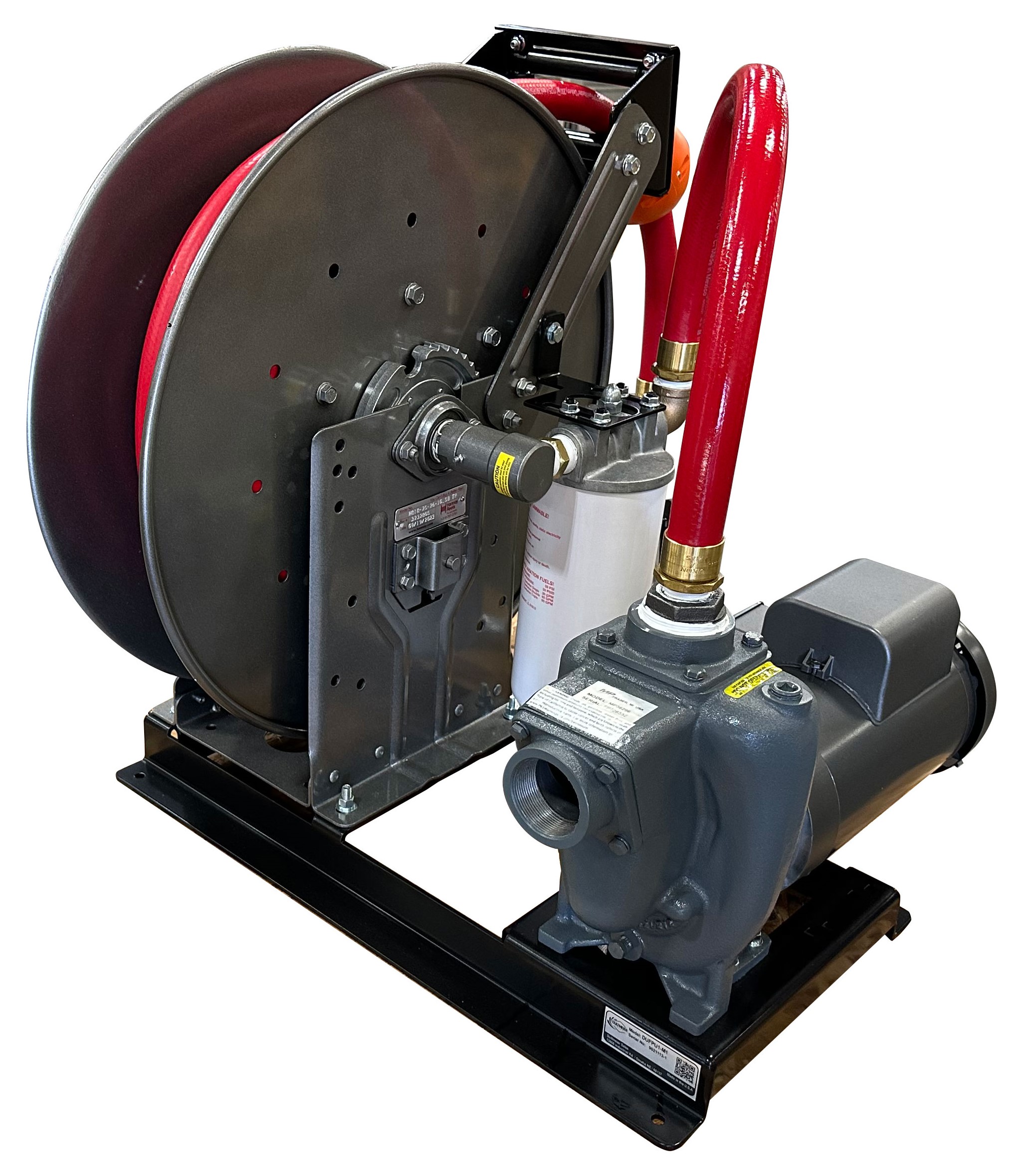 Picture of High Volume Diesel Fuel Transfer Pump Unit, 1" x 38 ft. Hose, 32 GPM Flowrate, 3 HP, 1 PH Motor