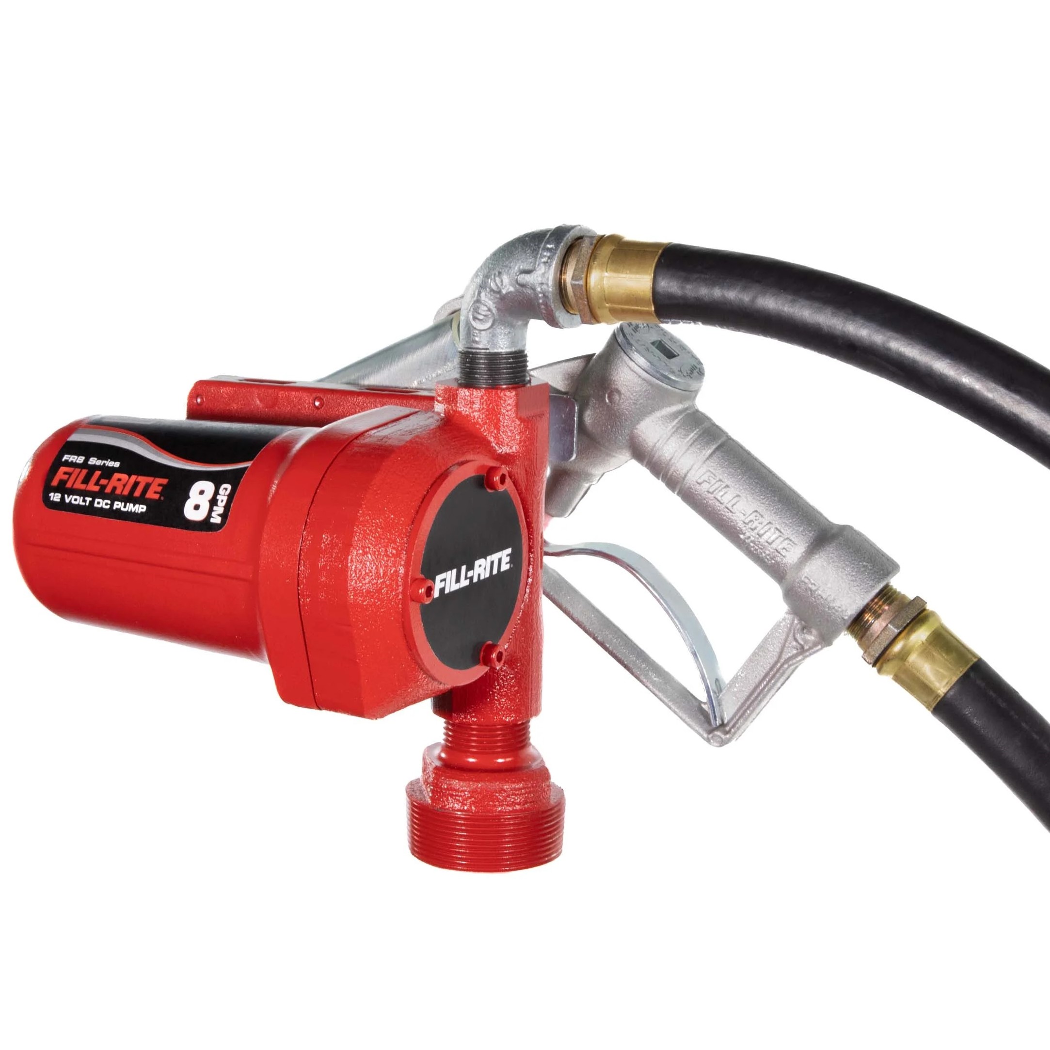 Picture of Fuel Pump, 8 GPM, 12 VDC, Manual Nozzle and 3/4" x 12' Hose, 1" Telescoping Suction Pipe