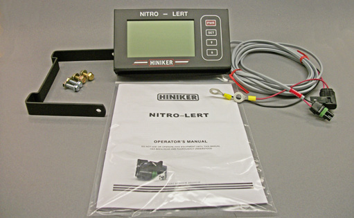 Picture of Nitro-Lert™ Console with Mounting Bracket, Power Cable, Sensor End Cap, and Operators Manual