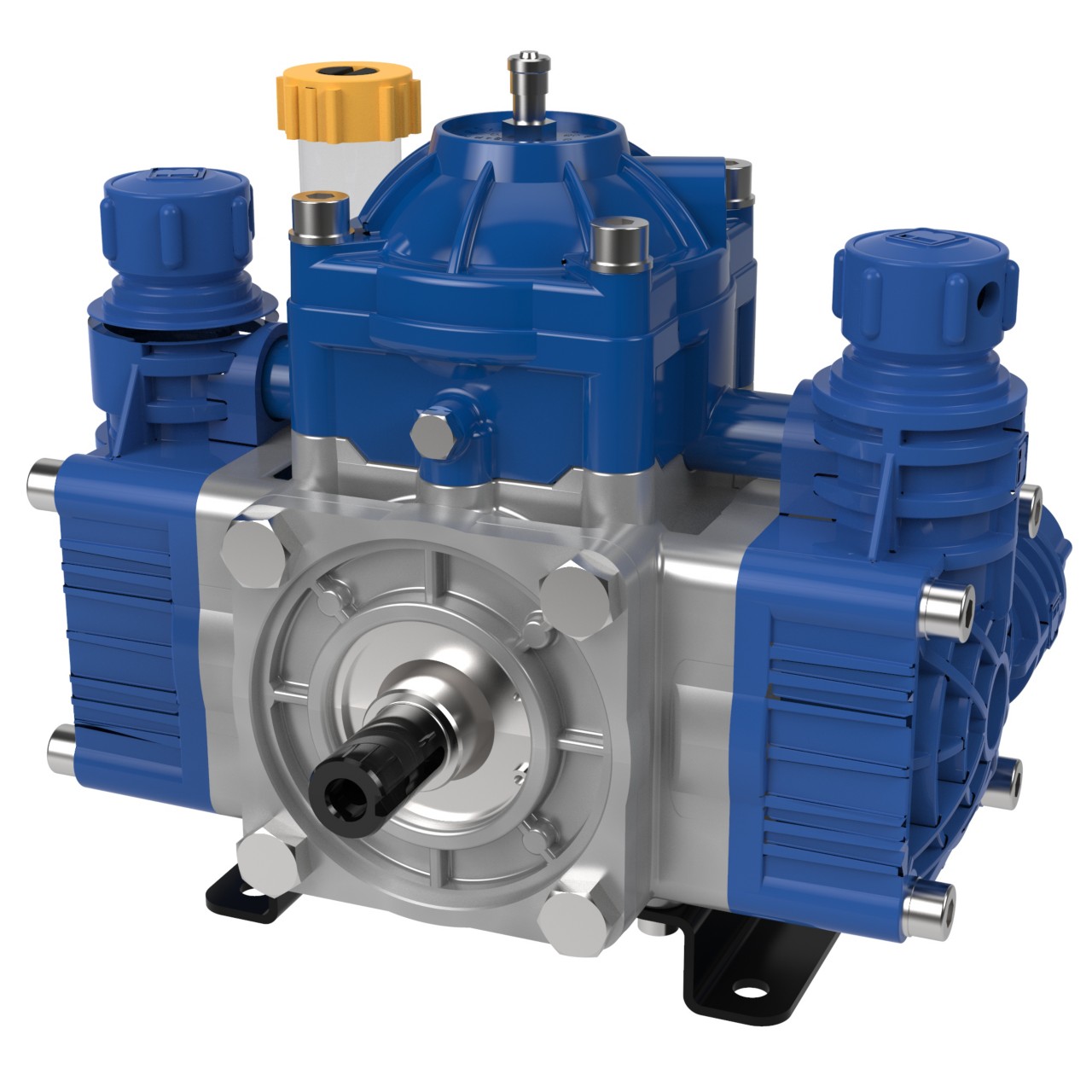 Picture of Diaphragm Pump, Pump ONLY, Medium Pressure, Poly Body, 6.3 GPM, 290 PSI, 650 RPM,  3/4" Solid Shaft, 1" Inlet, 1/2" Outlet, 2 HP
