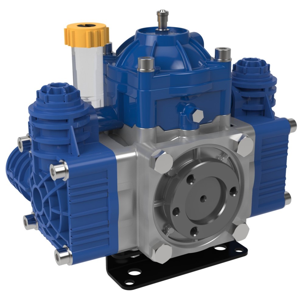 Picture of Diaphragm Pump, Pump ONLY, Medium Pressure, Poly Body, 7.1 GPM, 290 PSI, 650 RPM, No Shaft, 1" Inlet, 1/2" Outlet, 2 HP