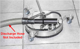Picture of Surface Cleaner with Venturi System, Aqua Model, 12" Pan, 4000 PSI, 3 Caster Wheels